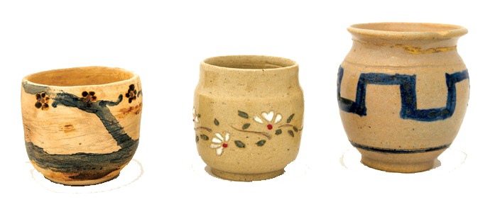 Vasos em cerâmica vitrificada